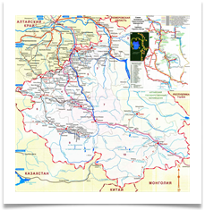Карта автомобильных дорог Алтая